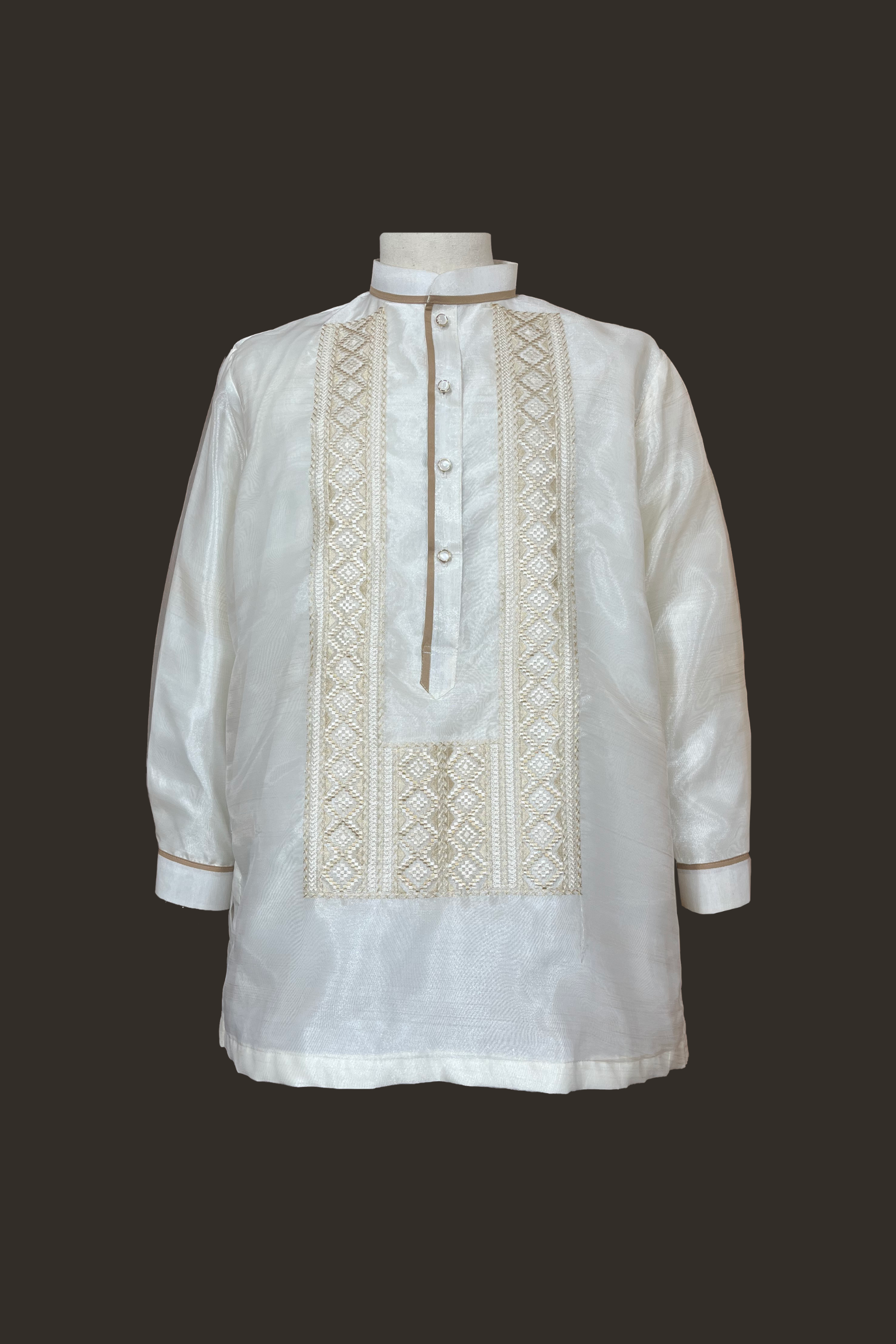 Premium Organza with Gold Embroidery Barong Tagalog Ibarra