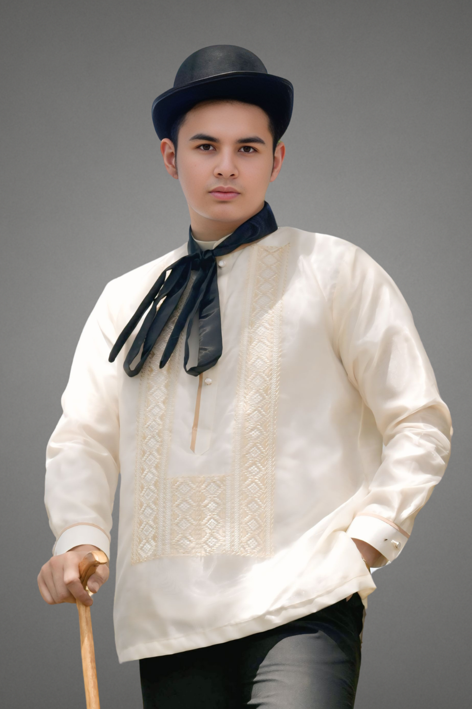 Premium Organza with Gold Embroidery Barong Tagalog Ibarra