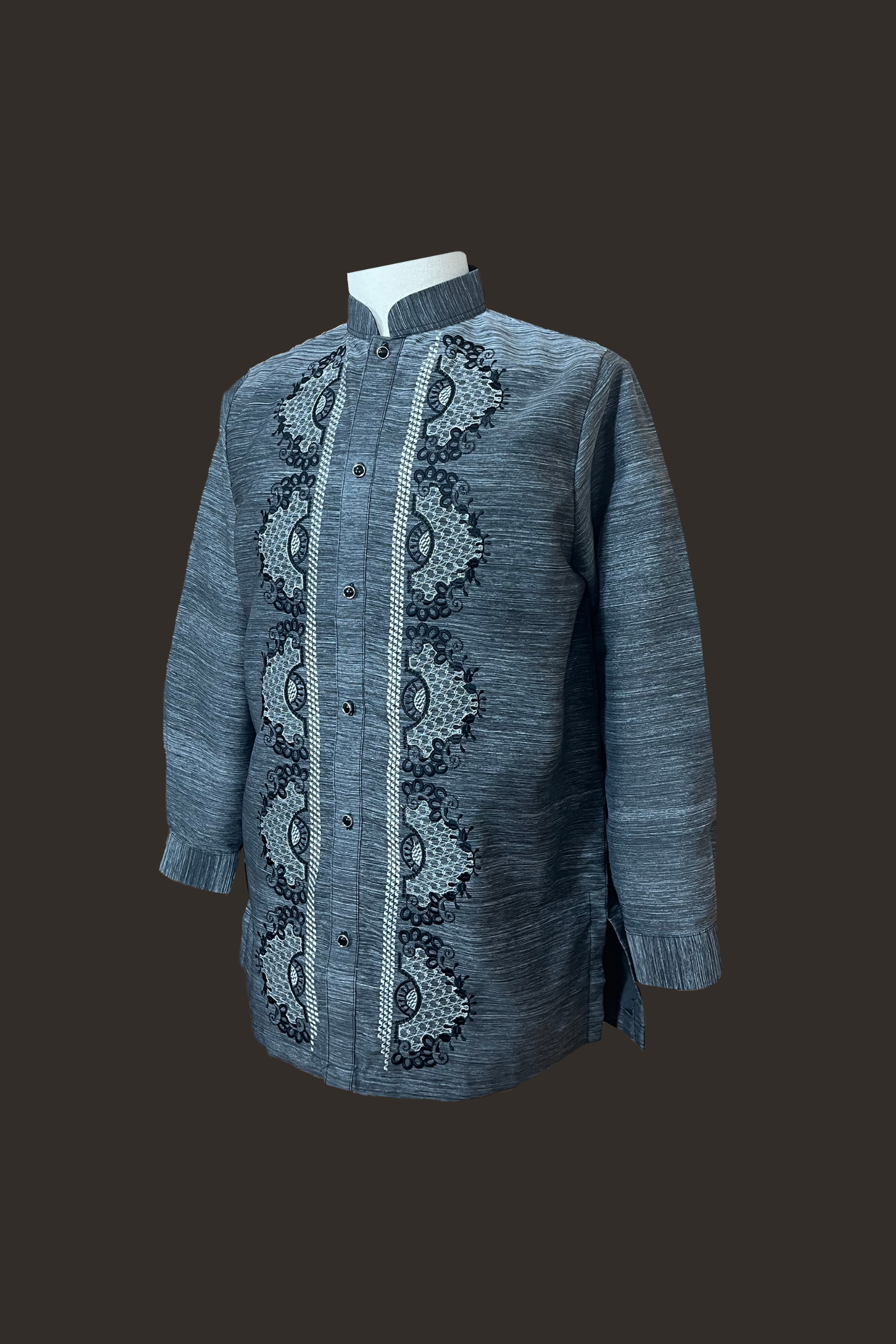 Black Barong Tagalog Made of Jusilyn