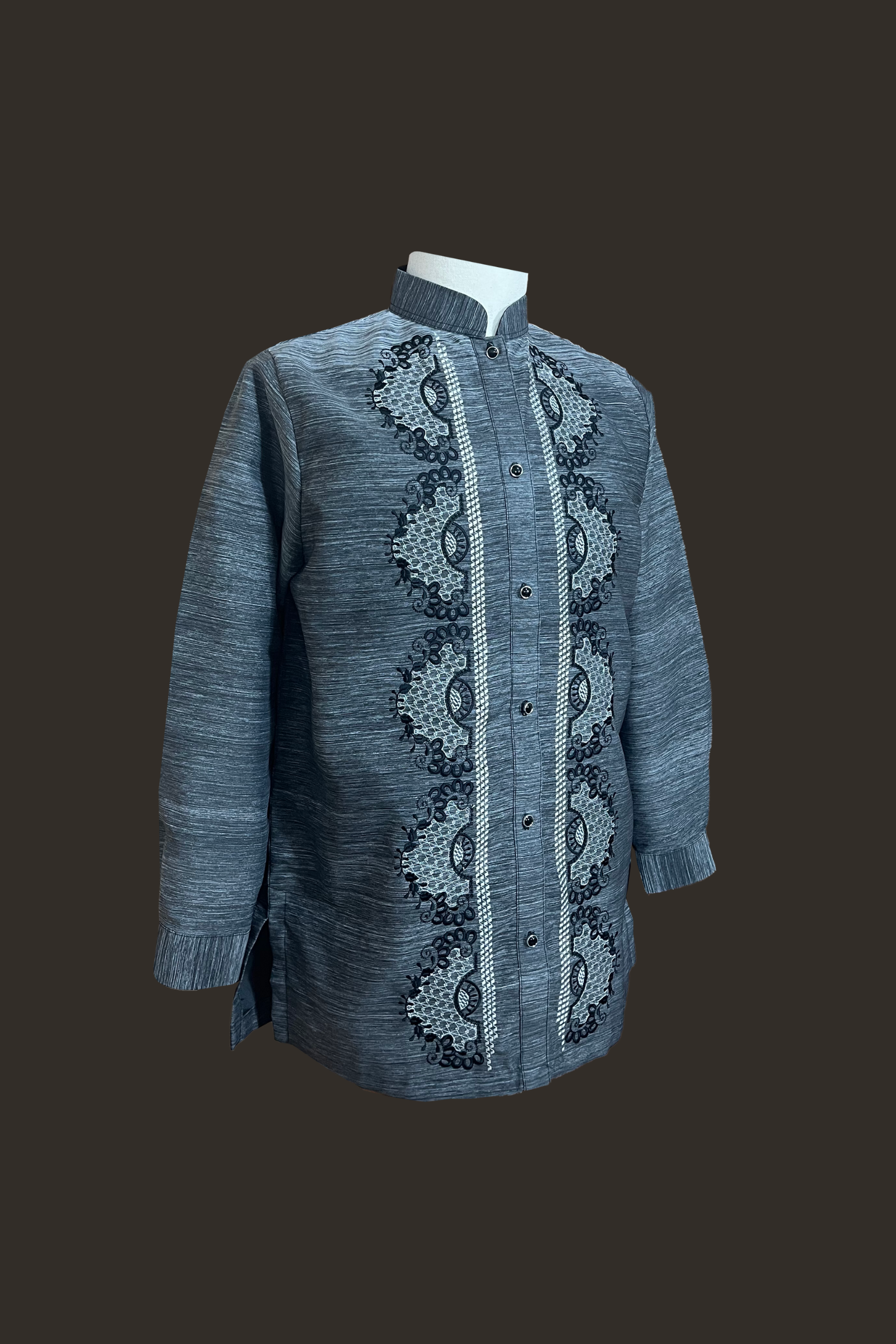 Premium Classic Black Barong Tagalog with Premium Embroidery