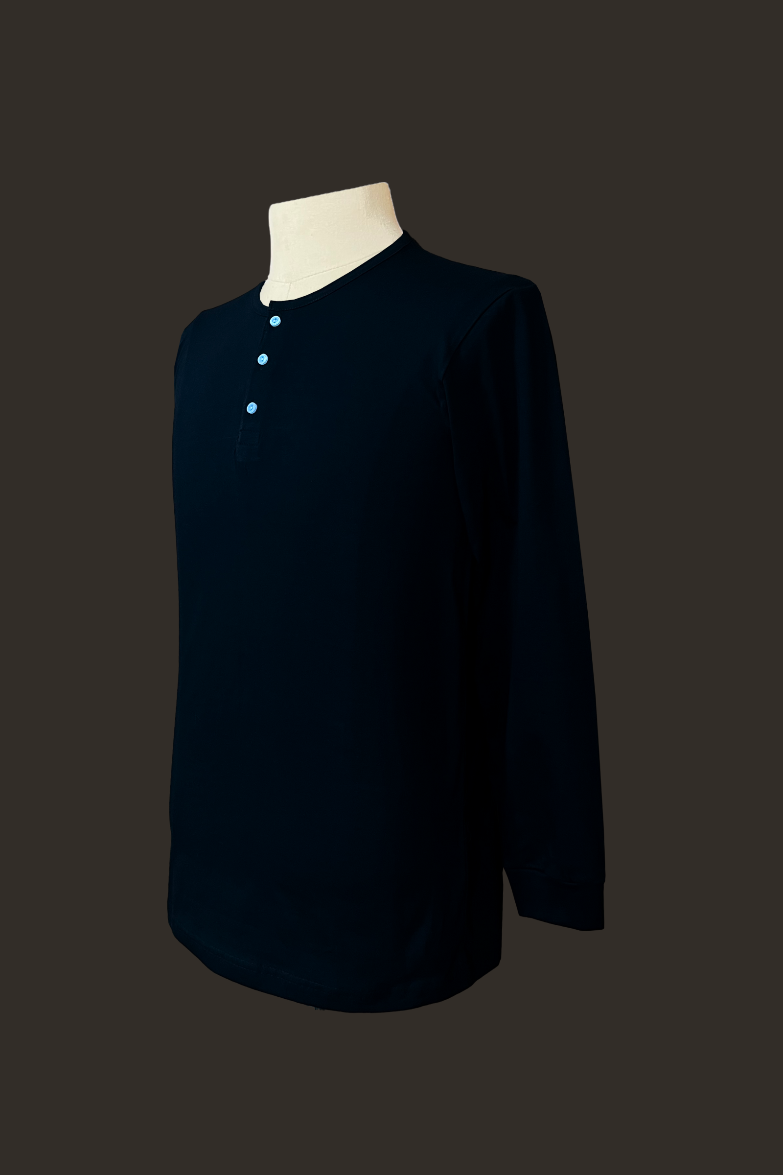 Camisa de Chino Under Shirt Balck Long Sleeve