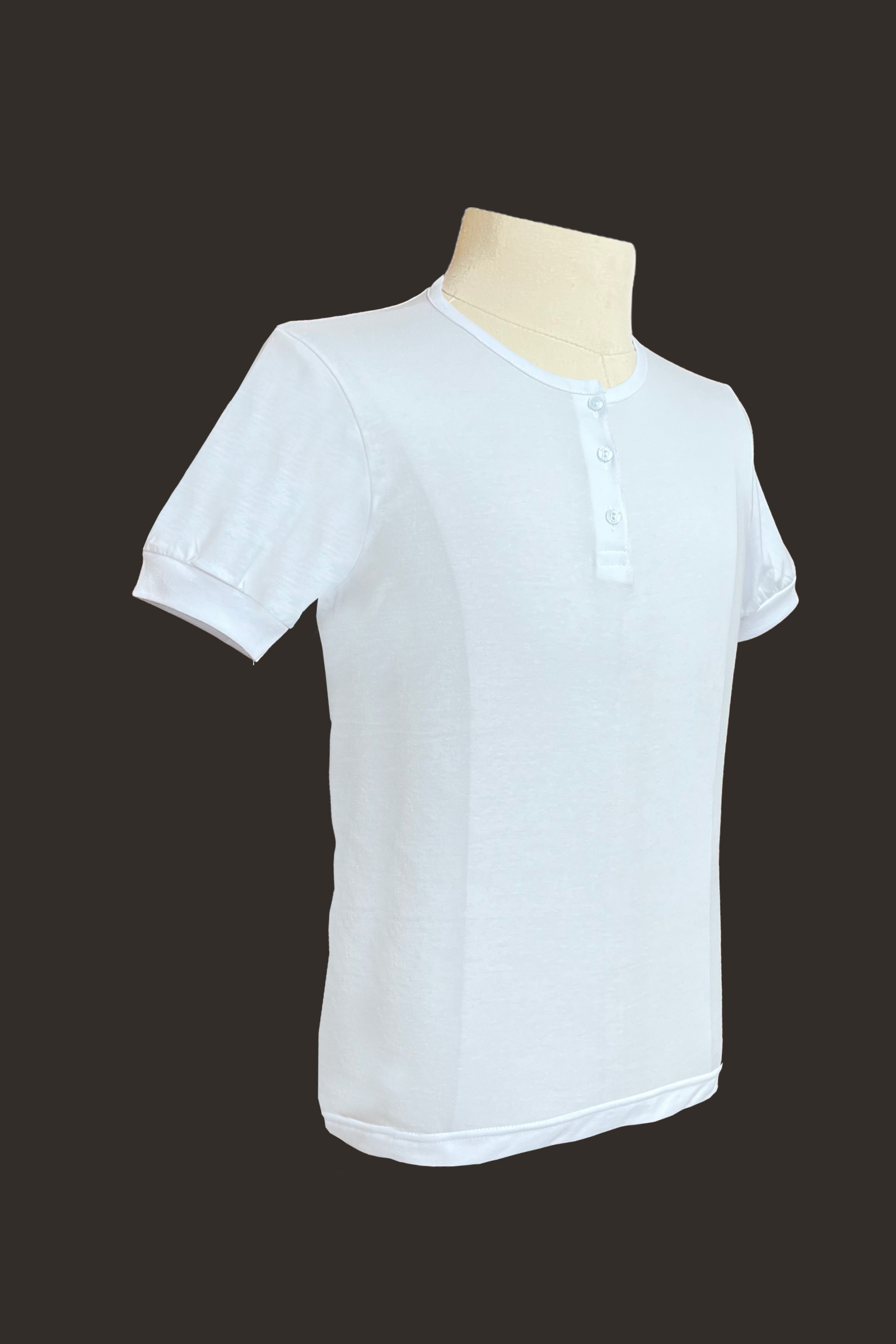 Short Sleeved Camisa de Chino