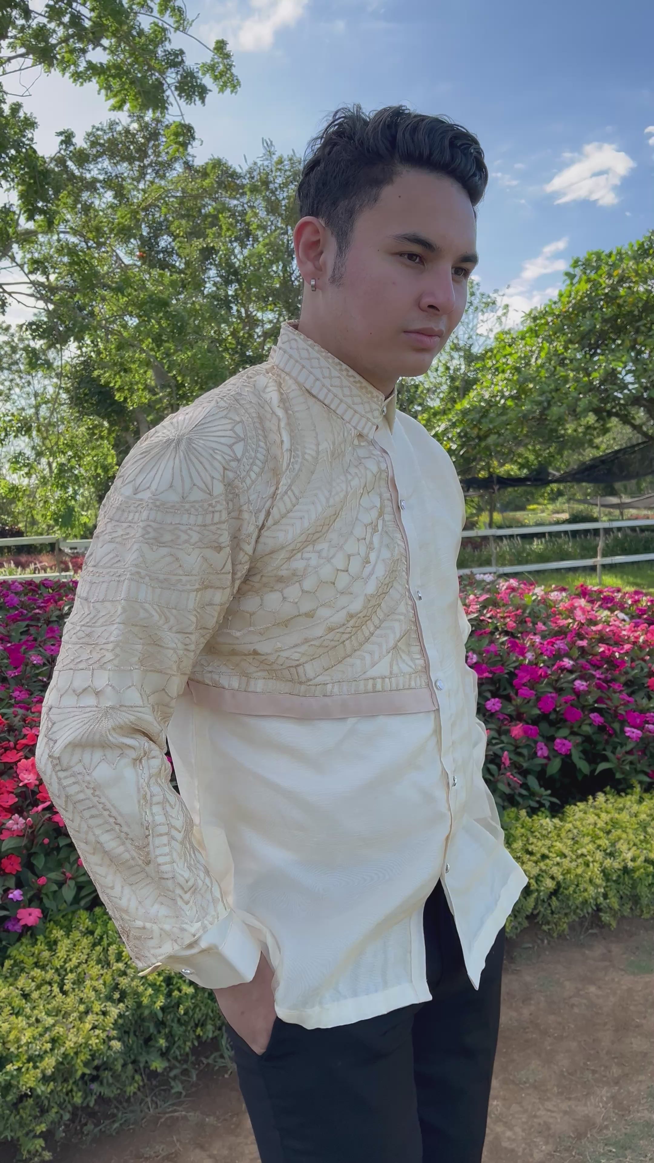 Premium Organza with Heavy Embroidery Barong Tagalog Isidro