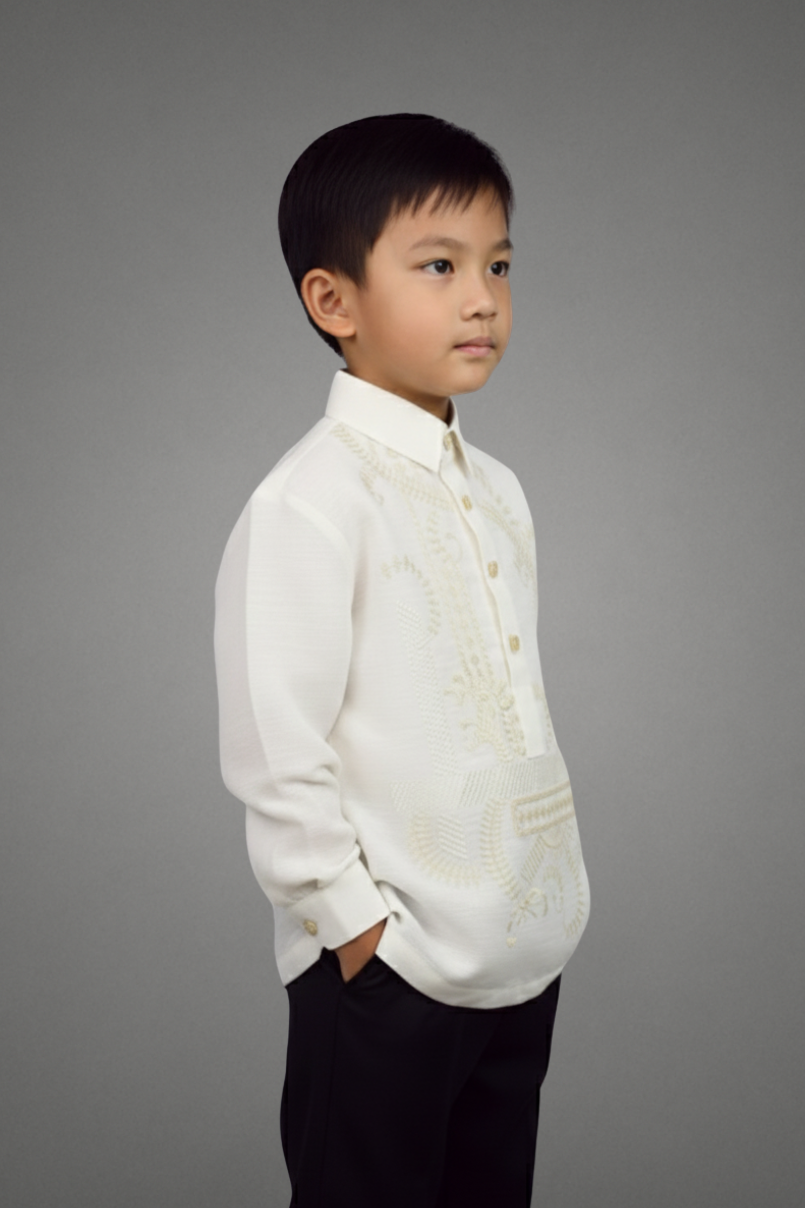 Boy's Jusi Barong Tagalog - Kean