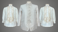 Premium Piña Cocoon Calado Coat & Premium Organza Barong Tagalog