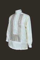 Premium Organza with Geometric Embroidery Barong Tagalog Teodoro