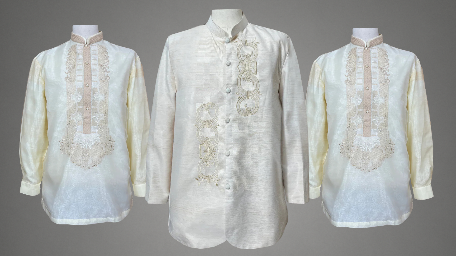 Premiun Jusilyn Barong Tagalog Coat & Premium Organza Barong Tagalog Package