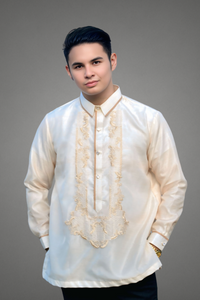 White Organza with lining Barong Tagalog for men