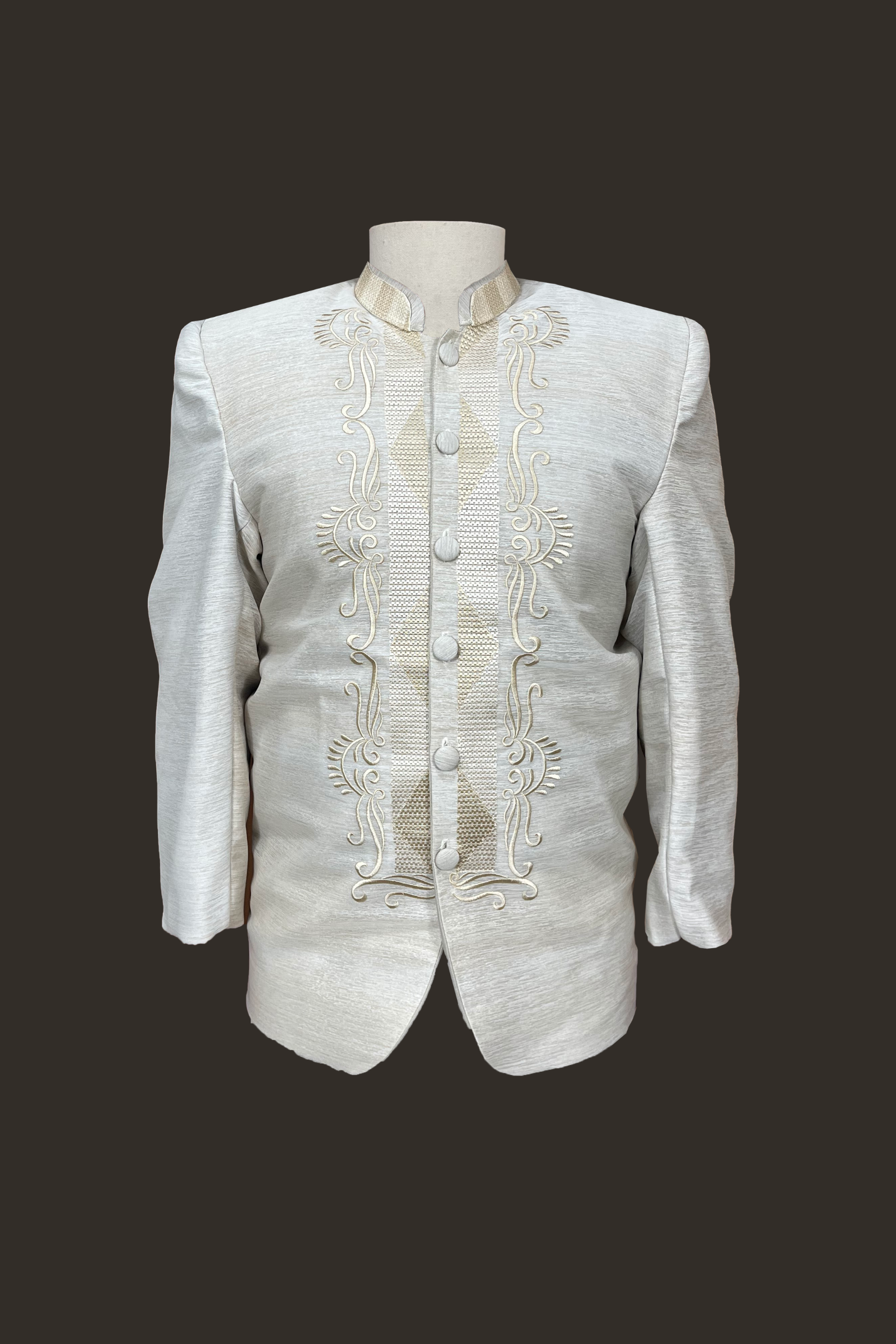 Elegant Cream Barong Tagalog Coat