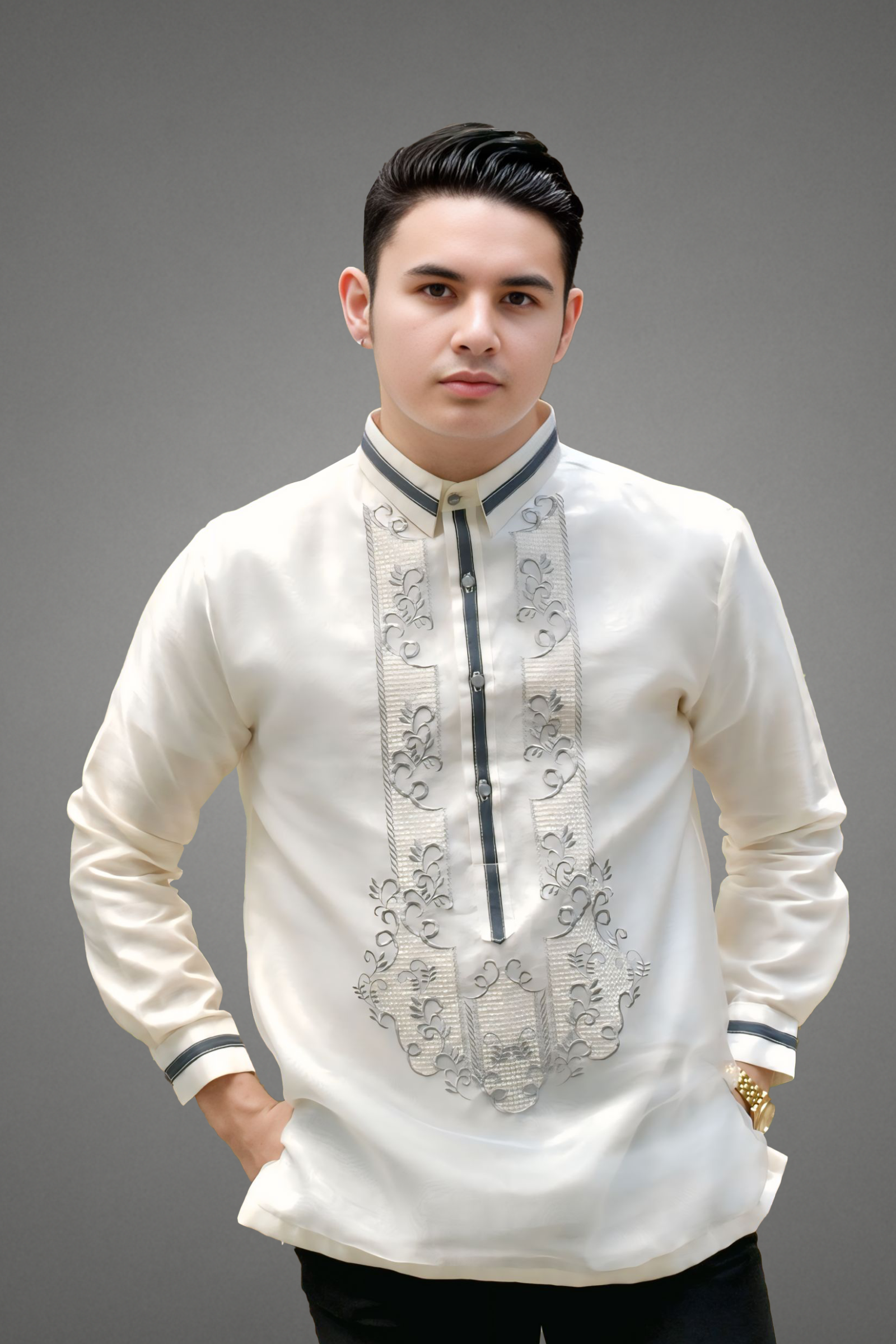 Premium Organza with lining Barong Tagalog Luis - JN301
