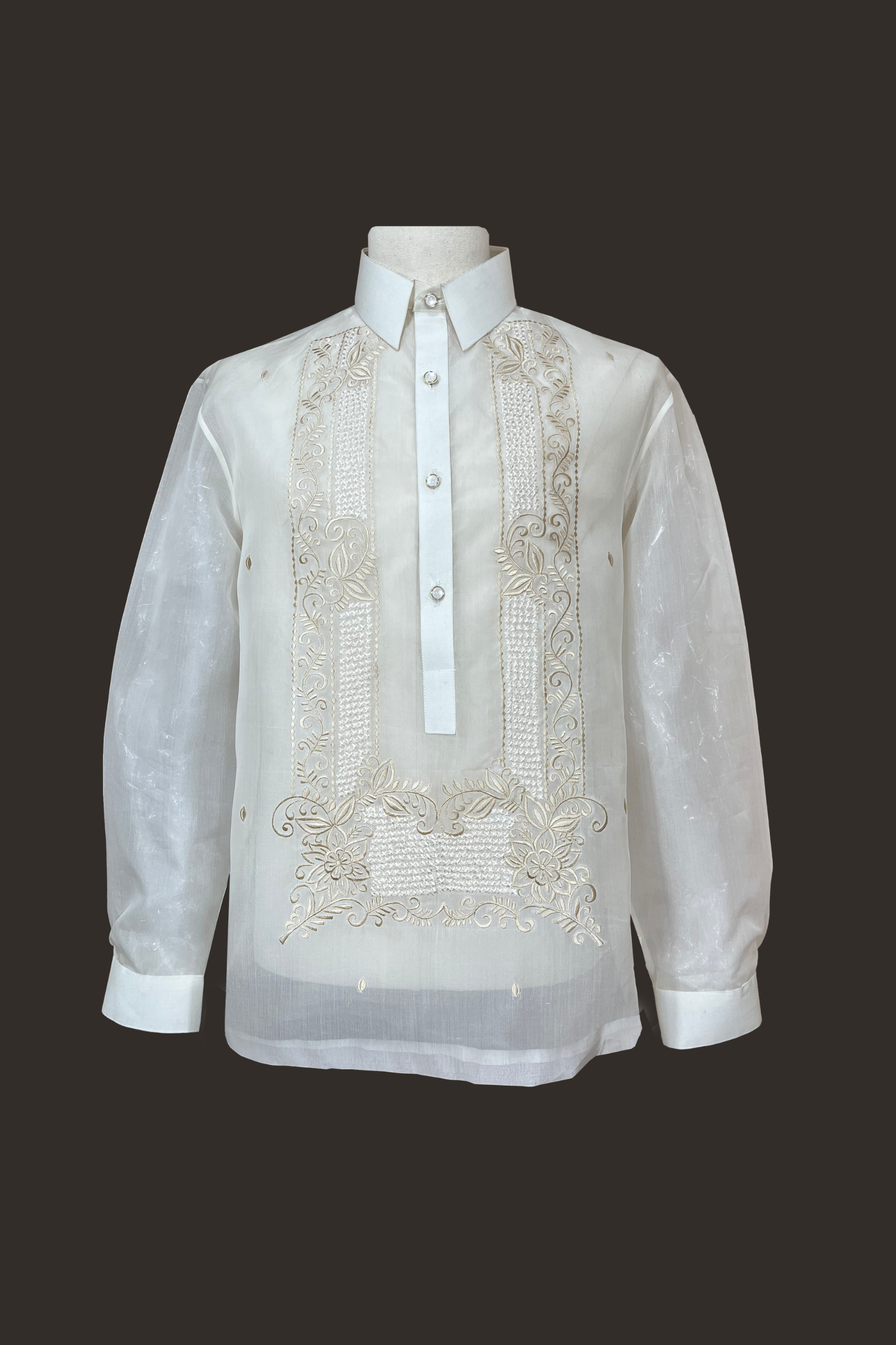 Cultural Beige Barong tagalog for Men