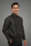 Modern Black Barong Tagalog