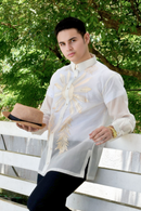 Premium Barong Tagalog with Golden Embroidery
