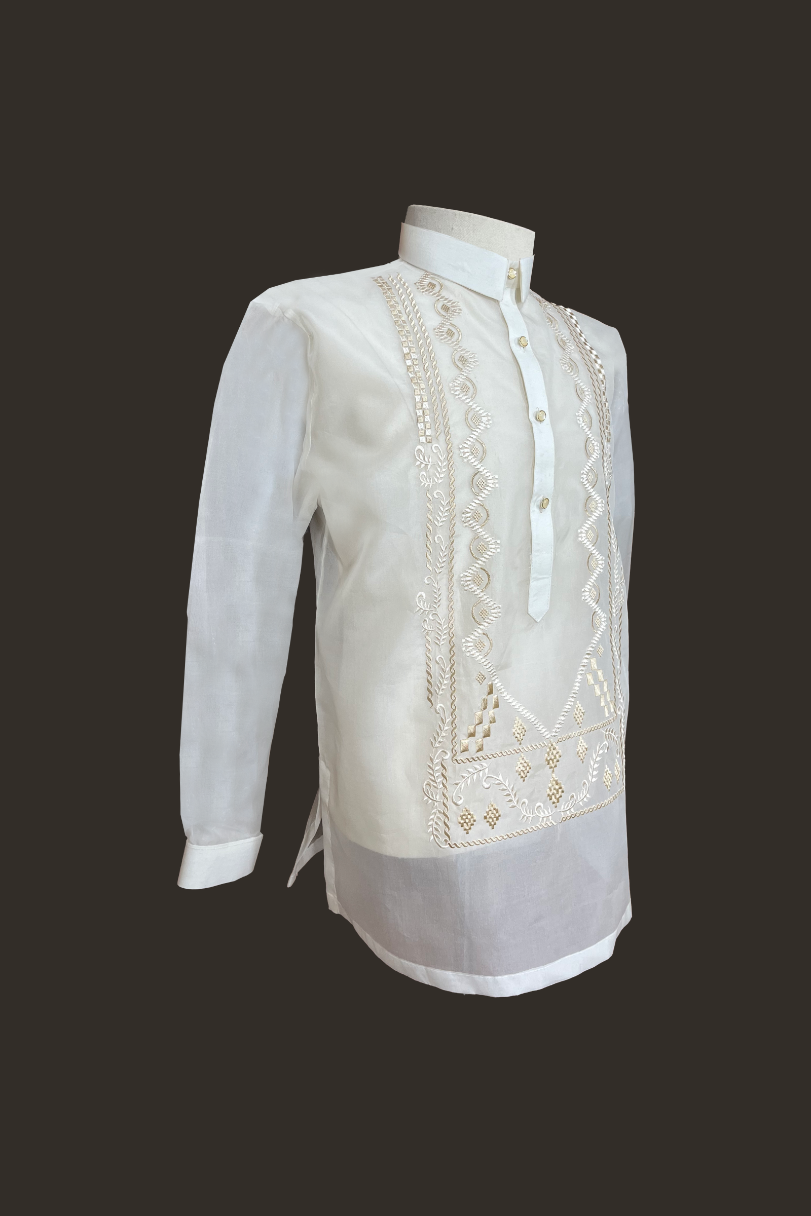 White Jusi Barong Tagalog - Hermanio | Modern Filipino Elegance ...