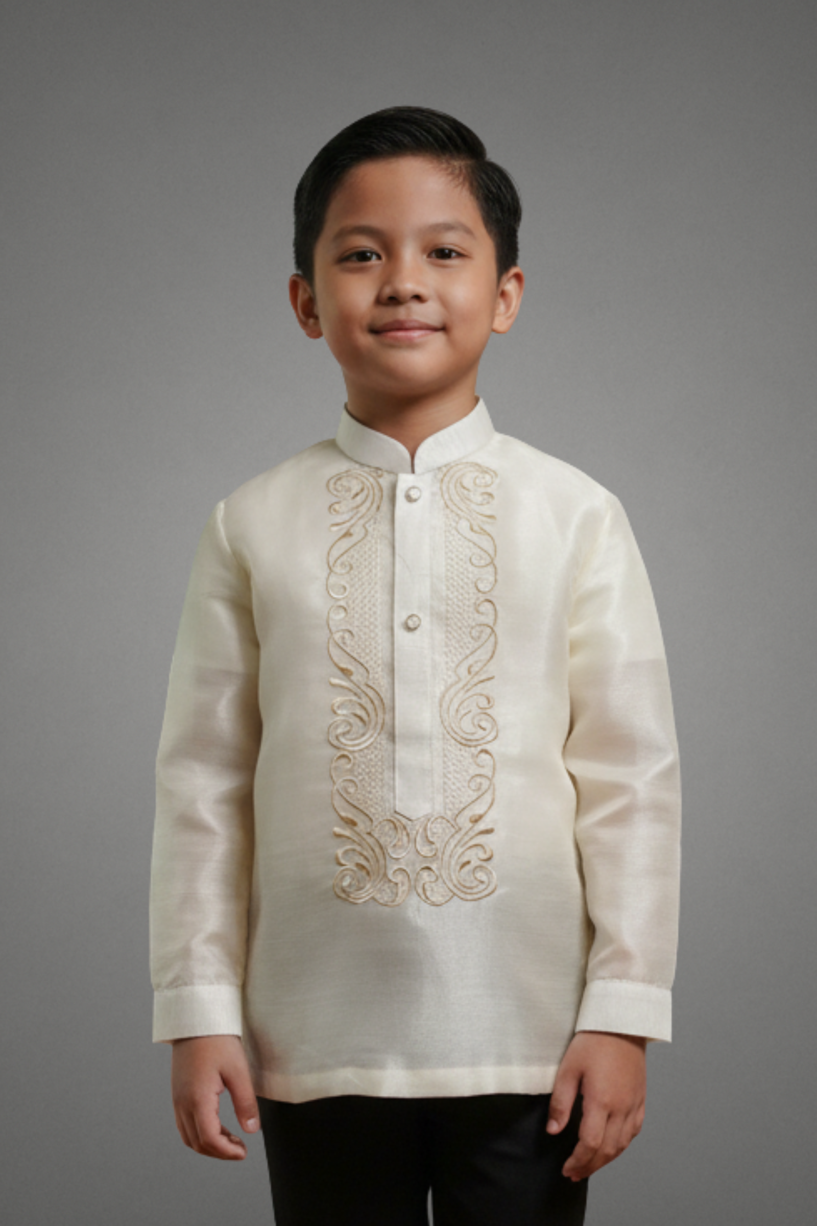 Premium Organza Boy's Barong Tagalog Martin - JB23