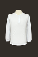 White Long Sleeved Camisa de Chino