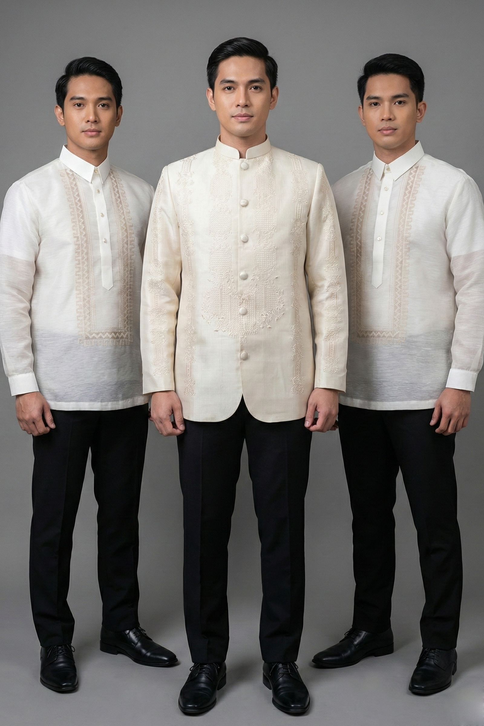 Premium Cocoon Silk Barong Coat & Premium Jusilyn Barong Tagalog Package - BF003