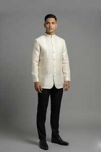 Premium Cocoon Silk Barong Tagalog Coat with All-Over Embroidery Vernon