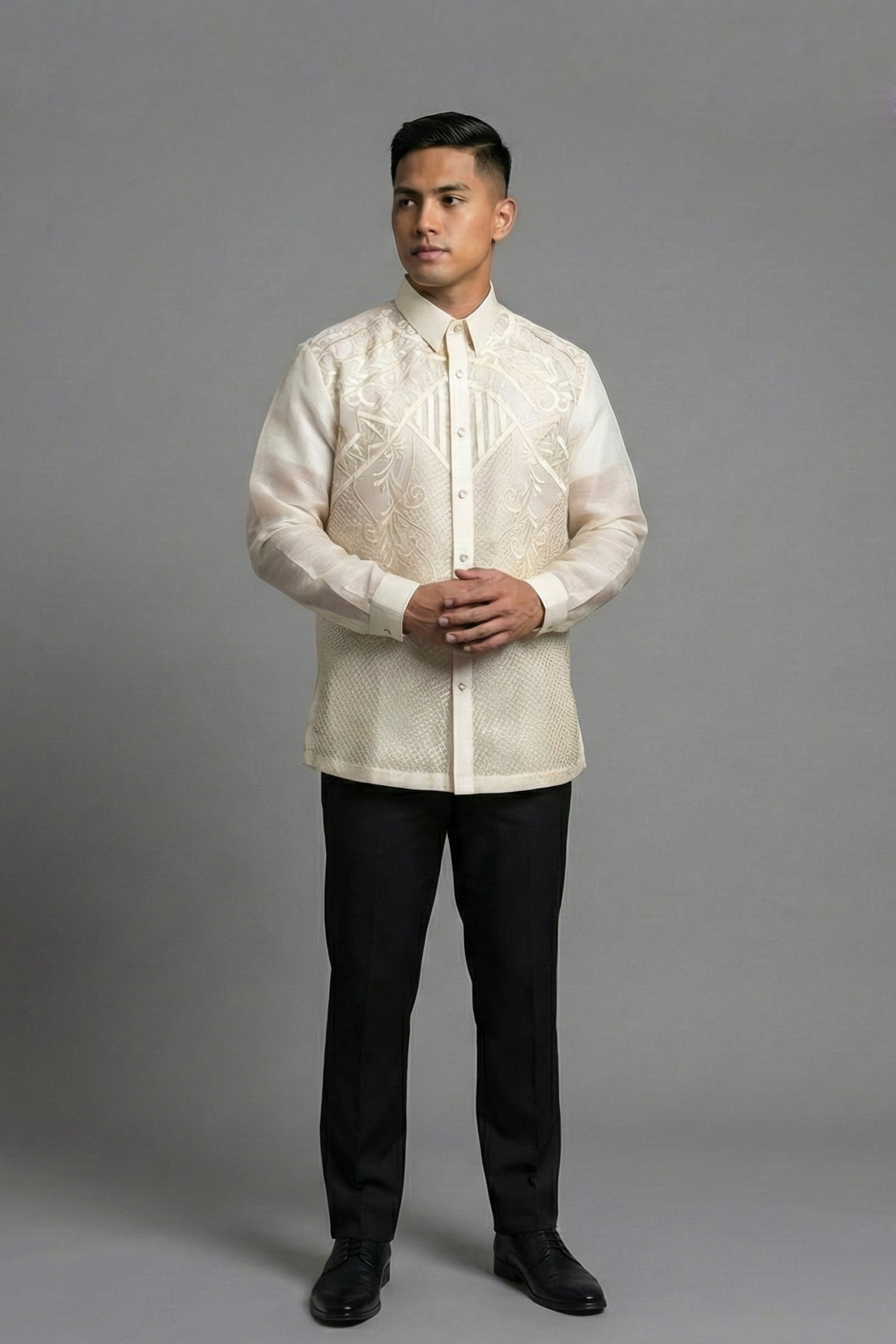 Premium Cocoon Barong Tagalog with Calado Embroidery Ethan