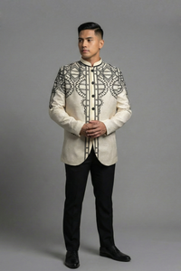 Premium Cocoon Barong Coat with Calado Embroidery Dylan