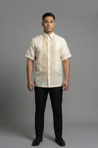 Premium Jusilyn Barong Tagalog with Geometric Pattern Paolo - JJ118