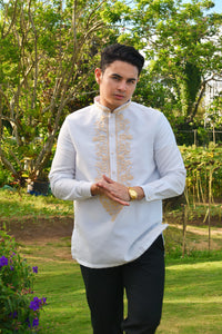 Long Sleeved White Barong Tagalog for Men