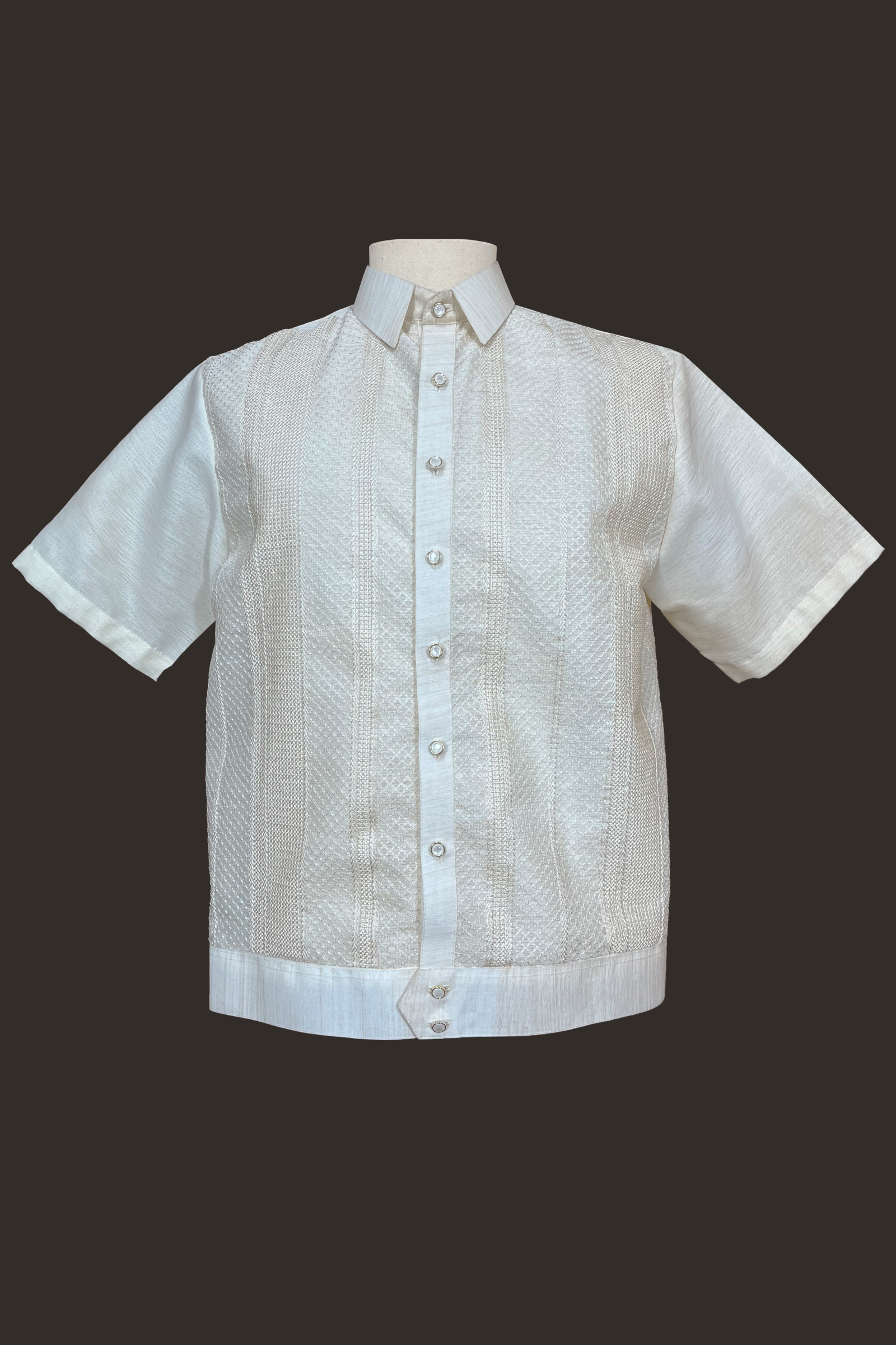 Premium Piña Jusilyn Calado Short Sleeved Barong Tagalog Santiago