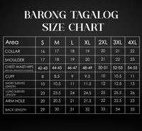 Premium Organza Black Barong Tagalog Lyonel - JV789
